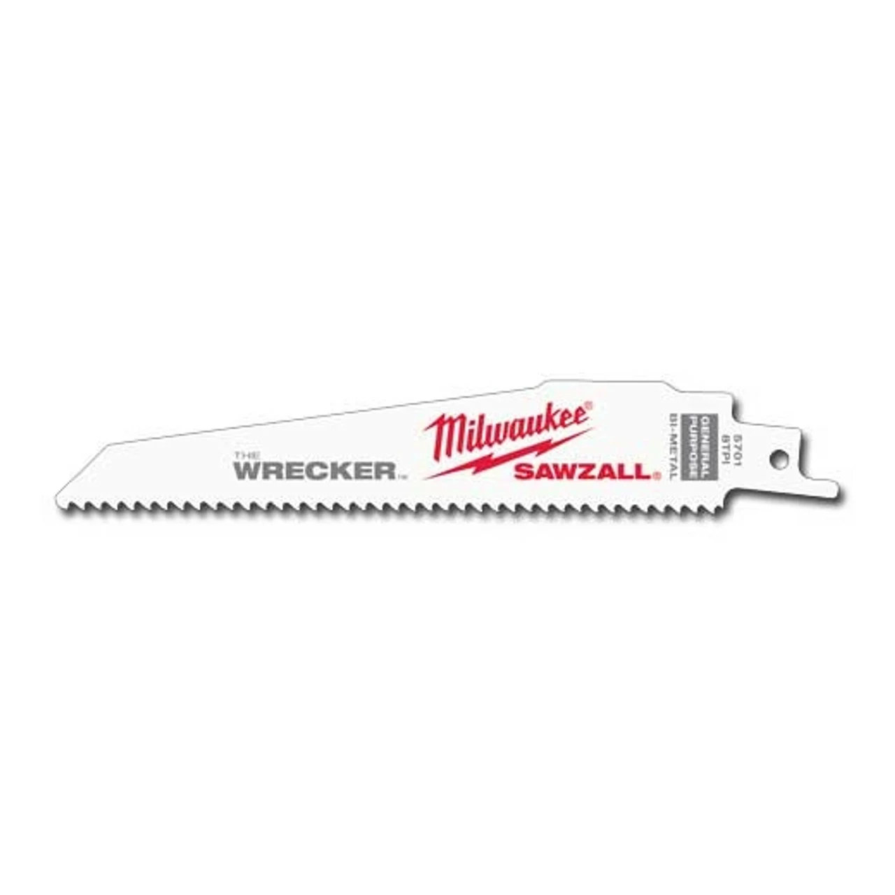 Milwaukee 48-01-2701 6 In. 7/11 TPI The Wrecker SAWZALL Blade 25 Pk 3 Milwaukee 48-01-2701 6 In. 7/11 TPI The Wrecker SAWZALL Blade 25 Pk