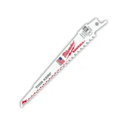 Milwaukee 48-01-7035 6 In. 5 TPI Thin Kerf Sawzall Blades (100 Pk)