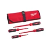 Milwaukee 48-22-2204 4 PC 1000V Insulated Screwdriver Set W/Roll Pouch -GREATLAKESPOWERTOOLS Sales 48 22 2204 2 56435.1581704311