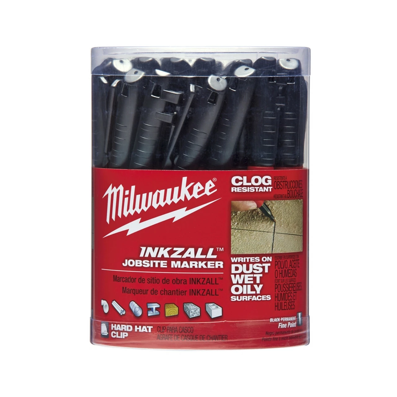 Milwaukee 48-22-3100 INKZALL Black Fine Point Marker 36 Pk 3 Milwaukee 48-22-3100 INKZALL Black Fine Point Marker 36 Pk