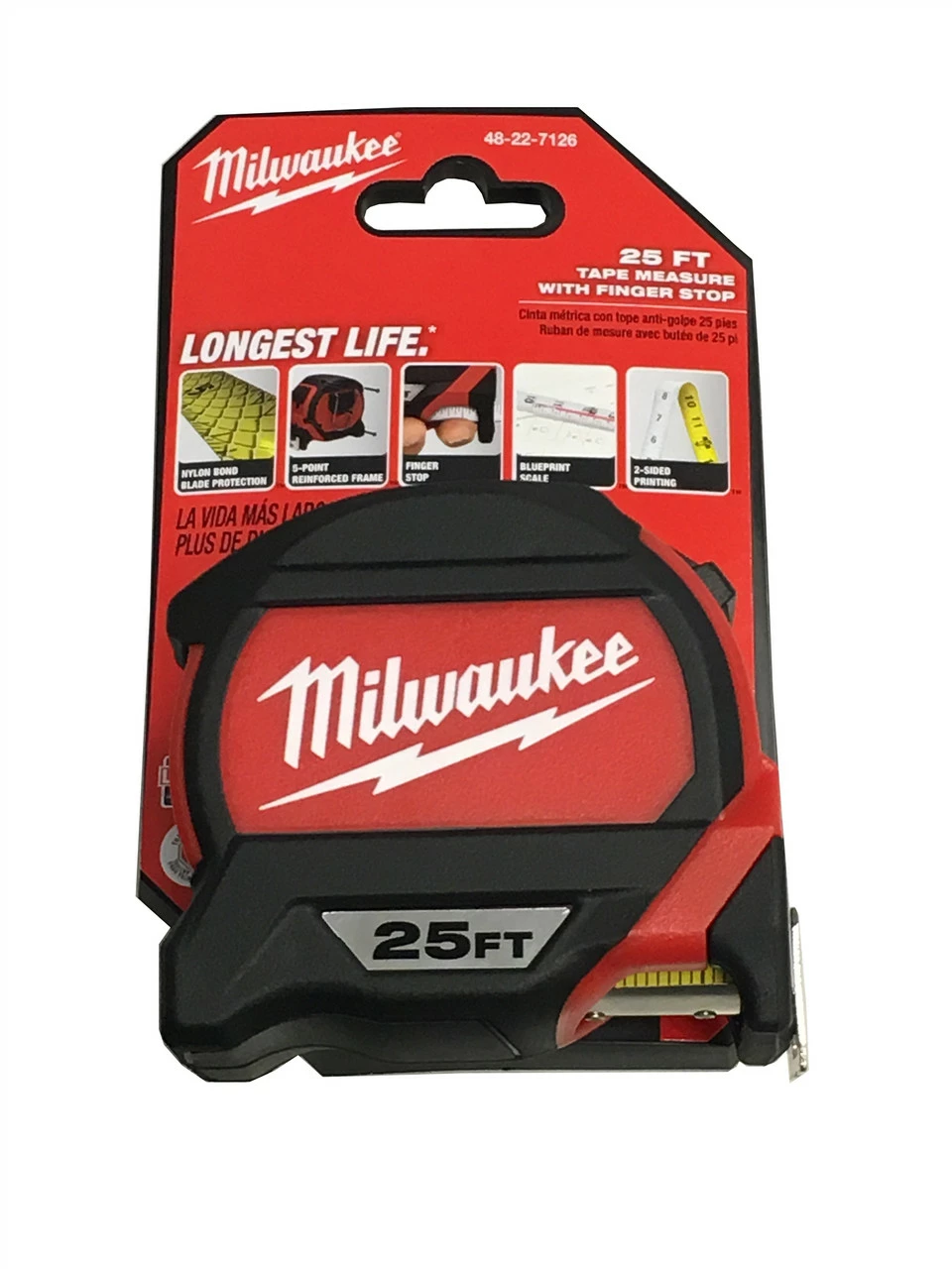Milwaukee 48-22-7126 25 Ft. Tape Measure 3 Milwaukee 48-22-7126 25 Ft. Tape Measure