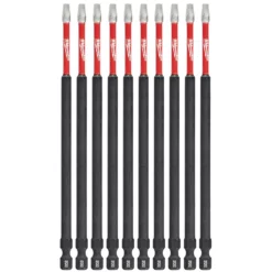 Milwaukee 48-32-4215 SHOCKWAVE 6 In Square Recess #2 Power Bits(10 Pk)