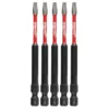 Milwaukee 48-32-4577 SHOCKWAVE 3-1/2 Impact T15 Bit 5 Pk -GREATLAKESPOWERTOOLS Sales 48 32 4577 24968.1661265815