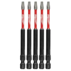 Milwaukee 48-32-4577 SHOCKWAVE 3-1/2 Impact T15 Bit 5 Pk