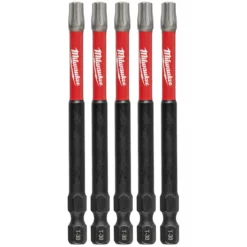 Milwaukee 48-32-4580 SHOCKWAVE 3-1/2 Impact T30 Bit 5 Pk