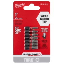 Milwaukee 48-32-4615 7-Piece Shockwave Torx Insert Bit Set