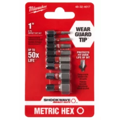Milwaukee 48-32-4617 8PC HEX 1 In. Insert Bit Set Metric