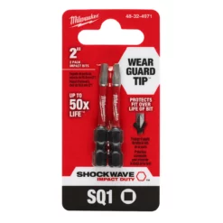 Milwaukee 48-32-4971 SHOCKWAVE 2 In. SQ1 Impact Bit 2PK