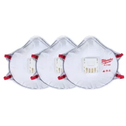 Milwaukee 48-73-4002 3pk N95 Valved Respirator W/ Gasket