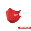 Milwaukee 48-73-4229 10 PK Red 2-Layer Face Mask -GREATLAKESPOWERTOOLS Sales 48 73 4229 19431.1660056234