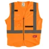 Milwaukee 48-73-5031 High Visibility Orange Safety Vest - S/M -GREATLAKESPOWERTOOLS Sales 48 73 5031 39716.1594659798