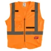Milwaukee 48-73-5032 High Visibility Orange Safety Vest - L/XL -GREATLAKESPOWERTOOLS Sales 48 73 5032 95659.1594660205