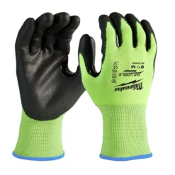 Milwaukee 48-73-8921 High-Visibility Cut Level 2 Polyurethane Dipped Gloves Medium