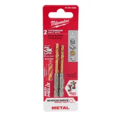 Milwaukee 48-89-4808 Metric SHOCKWAVE Titanium RED HELIX 4 MM