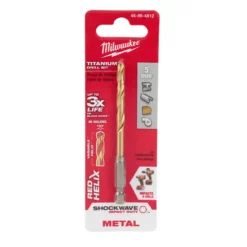 Milwaukee 48-89-4812 Metric SHOCKWAVE Titanium RED HELIX 4.5 MM
