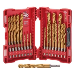 Milwaukee 48-89-4861 Metric SHOCKWAVE Titanium RED HELIX Kit 25 Pc.