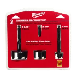 Milwaukee 49-22-0030 3 Piece Plumbers Selfeed Bit Set