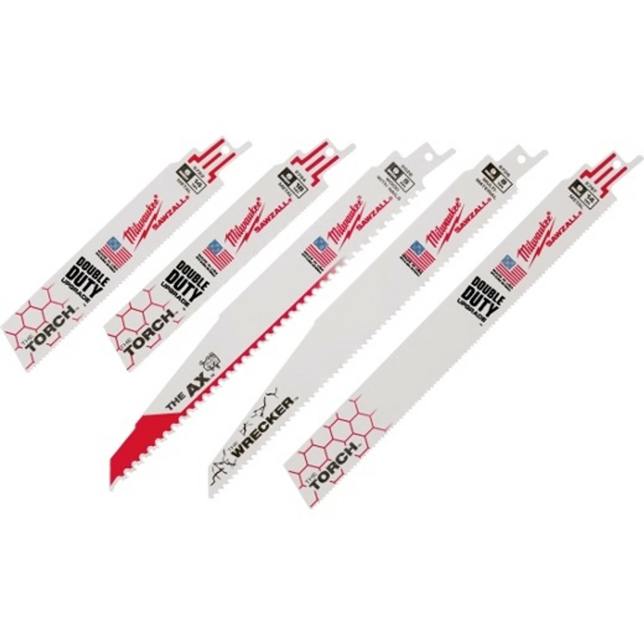 Milwaukee 49-22-1105 5 PC Demolition SAWZALL Blade Set 3 Milwaukee 49-22-1105 5 PC Demolition SAWZALL Blade Set
