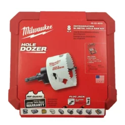 Milwaukee 49-22-4079 8 Pc Refrigeration Bi-Metal Hole Saw Kit