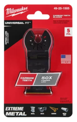 Milwaukee 49-25-1505 OPEN-LOK 1-3/8 In. Titanium Enhanced Carbide Teeth Metal Blade 5 Pk