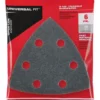 Milwaukee 49-25-2080 3-1/2 In. 80 Grit Triangle Sandpaper 6 Pk -GREATLAKESPOWERTOOLS Sales 49 25 2080 99130.1604689512