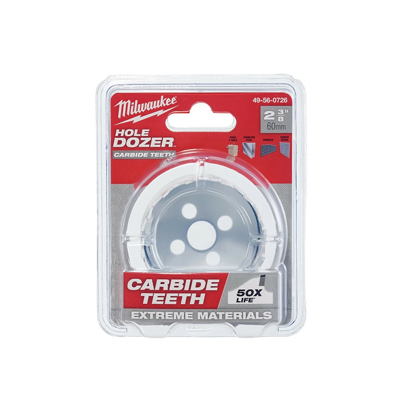 Milwaukee 49-56-0726 2-3/8 In. Hole Dozer With Carbide Teeth 3 Milwaukee 49-56-0726 2-3/8 In. Hole Dozer With Carbide Teeth