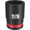 Milwaukee 49-66-6109 SHOCKWAVE Impact Duty 3/8 Drive 11/16 Standard 6 Point Socket -GREATLAKESPOWERTOOLS Sales 49 66 6109 27784.1635355941