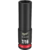 Milwaukee 49-66-6120 SHOCKWAVE Impact Duty 3/8 Drive 7/16 In. Deep 6 Point Socket -GREATLAKESPOWERTOOLS Sales 49 66 6120 23784.1647885297