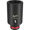 Milwaukee 49-66-6129 SHOCKWAVE Impact Duty 3/8 Drive 1 In. Deep 6 Point Socket -GREATLAKESPOWERTOOLS Sales 49 66 6129 82116.1647957337