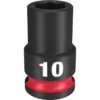 Milwaukee 49-66-6134 SHOCKWAVE Impact Duty 3/8 Drive 10mm Standard 6 Point Socket -GREATLAKESPOWERTOOLS Sales 49 66 6134 27464.1647959406