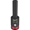 Milwaukee 49-66-6148 SHOCKWAVE Impact Duty 3/8 Drive 6mm Deep 6 Point Socket -GREATLAKESPOWERTOOLS Sales 49 66 6148 31191.1647968023