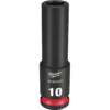 Milwaukee 49-66-6152 SHOCKWAVE Impact Duty 3/8 Drive 10mm Deep 6 Point Socket -GREATLAKESPOWERTOOLS Sales 49 66 6152 99944.1647971805