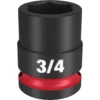 Milwaukee 49-66-6206 SHOCKWAVE Impact Duty 1/2 Drive 3/4 Standard 6 Point Socket -GREATLAKESPOWERTOOLS Sales 49 66 6206 18470.1648054340