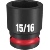 Milwaukee 49-66-6209 SHOCKWAVE Impact Duty 1/2 Drive 15/16 Standard 6 Point Socket -GREATLAKESPOWERTOOLS Sales 49 66 6209 67377.1648056220