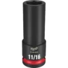 Milwaukee 49-66-6225 SHOCKWAVE Impact Duty 1/2 Drive 11/16 Deep 6 Point Socket -GREATLAKESPOWERTOOLS Sales 49 66 6225 27075.1648484618
