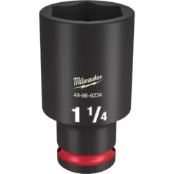 Milwaukee 49-66-6234 SHOCKWAVE Impact Duty 1/2 Drive 1-1/4 Deep 6 Point Socket