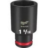 Milwaukee 49-66-6235 SHOCKWAVE Impact Duty 1/2 Drive 1-5/16 Deep 6 Point Socket -GREATLAKESPOWERTOOLS Sales 49 66 6235 69328.1648490537