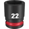 Milwaukee 49-66-6254 SHOCKWAVE Impact Duty 1/2 Drive 22MM Standard 6 Point Socket -GREATLAKESPOWERTOOLS Sales 49 66 6254 28369.1648581230