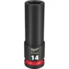 Milwaukee 49-66-6275 SHOCKWAVE Impact Duty 1/2 In. Drive 14MM Deep 6 Point Socket -GREATLAKESPOWERTOOLS Sales 49 66 6275 36854.1657223797