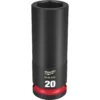 Milwaukee 49-66-6281 SHOCKWAVE Impact Duty 1/2 Drive 20MM Deep 6 Point Socket -GREATLAKESPOWERTOOLS Sales 49 66 6281 64801.1657551039