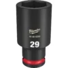 Milwaukee 49-66-6290 SHOCKWAVE Impact Duty 1/2 Drive 29MM Deep 6 Point Socket -GREATLAKESPOWERTOOLS Sales 49 66 6290 73439.1657561075