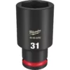 Milwaukee 49-66-6292 SHOCKWAVE Impact Duty 1/2 Drive 31MM Deep 6 Point Socket -GREATLAKESPOWERTOOLS Sales 49 66 6292 03212.1657563633