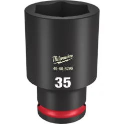 Milwaukee 49-66-6296 SHOCKWAVE Impact Duty 1/2 Drive 35MM Deep 6 Point Socket
