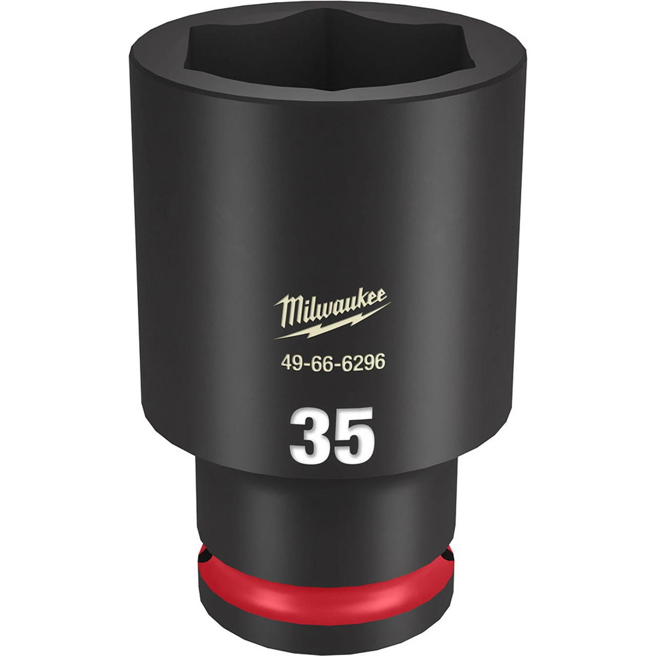 Milwaukee 49-66-6296 SHOCKWAVE Impact Duty 1/2 Drive 35MM Deep 6 Point Socket 3 Milwaukee 49-66-6296 SHOCKWAVE Impact Duty 1/2 Drive 35MM Deep 6 Point Socket