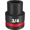 Milwaukee 49-66-6303 SHOCKWAVE Impact Duty 3/4 Drive 3/4 Standard 6 Point Socket -GREATLAKESPOWERTOOLS Sales 49 66 6303 19246.1657637609