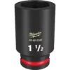 Milwaukee 49-66-6347 SHOCKWAVE Impact Duty 3/4 Drive 1-1/2 Deep 6 Point Socket -GREATLAKESPOWERTOOLS Sales 49 66 6347 59815.1658240200