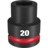 Milwaukee 49-66-6358 SHOCKWAVE Impact Duty 3/4 Drive 20MM Standard 6 Point Socket