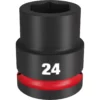 Milwaukee 49-66-6362 SHOCKWAVE Impact Duty 3/4 Drive 24MM Standard 6 Point Socket -GREATLAKESPOWERTOOLS Sales 49 66 6362 06263.1657826000