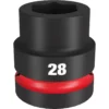 Milwaukee 49-66-6593 SHOCKWAVE Impact Duty 1 Drive 28MM Standard 6 Point Socket -GREATLAKESPOWERTOOLS Sales 49 66 6593 19884.1658324724