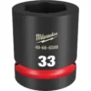 Milwaukee 49-66-6598 SHOCKWAVE Impact Duty 1 Drive 33MM Standard 6 Point Socket -GREATLAKESPOWERTOOLS Sales 49 66 6598 19820.1658332630